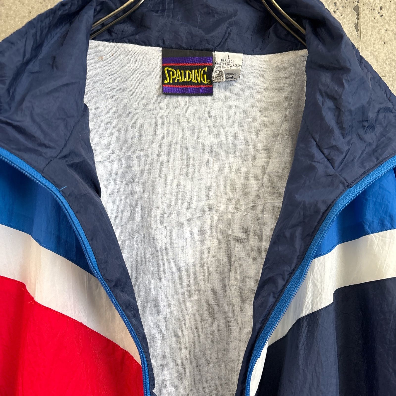 古着【USED】 SPALDING ナイロンジャケット レトロ L マルチカラー 