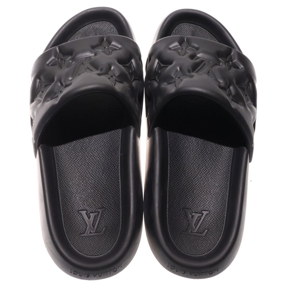 LOUIS VUITTON (ルイヴィトン) モノグラム ビーチサンダル ブラック