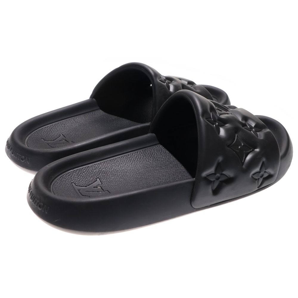 LOUIS VUITTON (ルイヴィトン) モノグラム ビーチサンダル ブラック