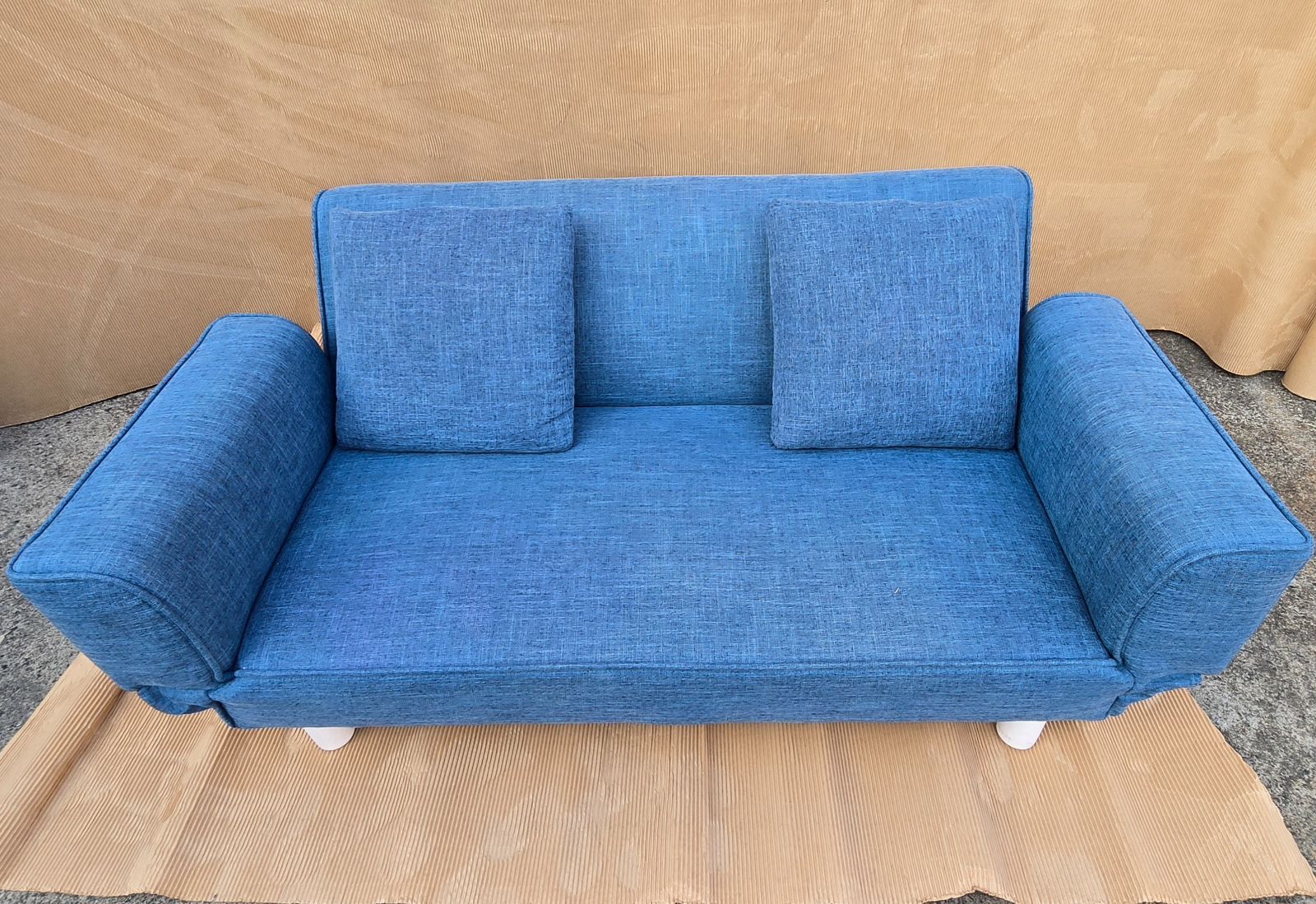 ※現地引き取り限定　ブルー ソファベッド 収納機能付き 現地引き取り限定 ブルー ソファベッド 収納機能付き 現地引き取り限定