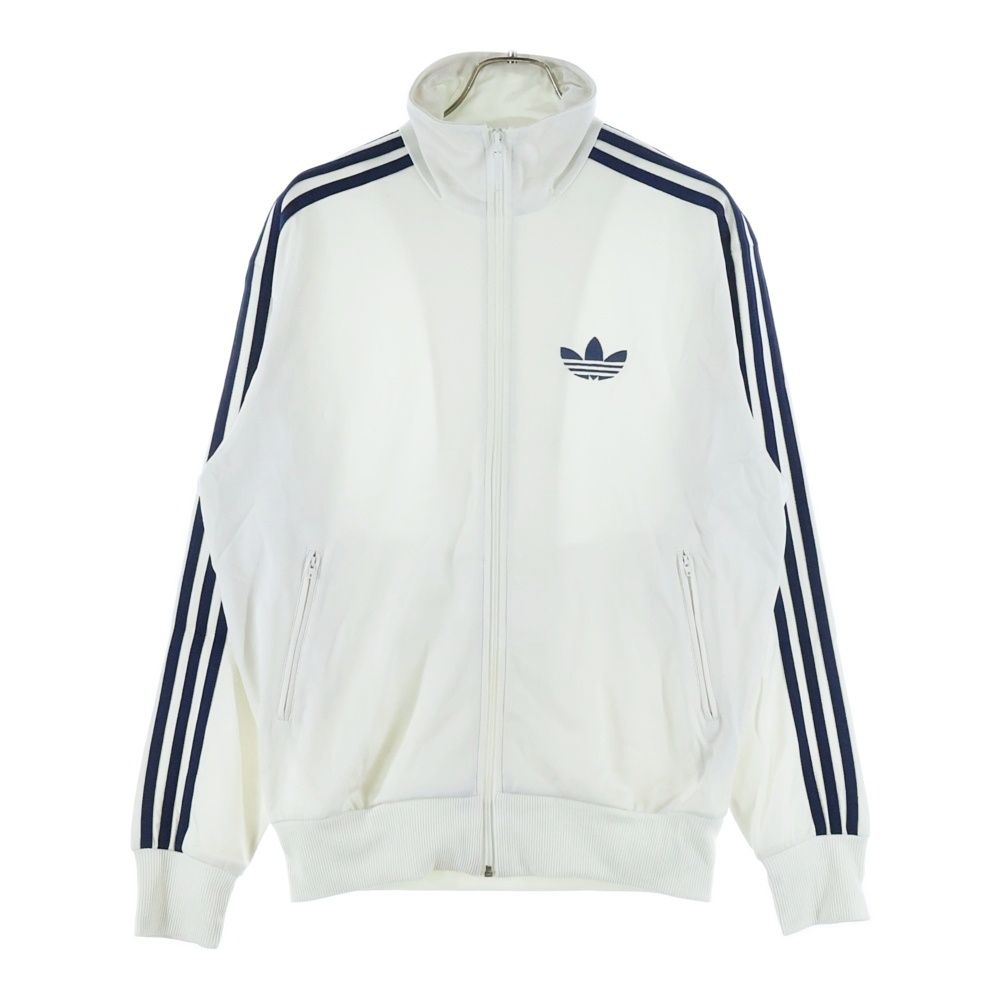 美品⭐︎ フェデラーモデル カットソー S 白 ジャケット adidas (アディダス) ジップアップ トラックジャケット ホワイト