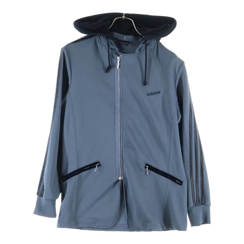 adidas (アディダス) フード付き ジップアップジャケット グレー