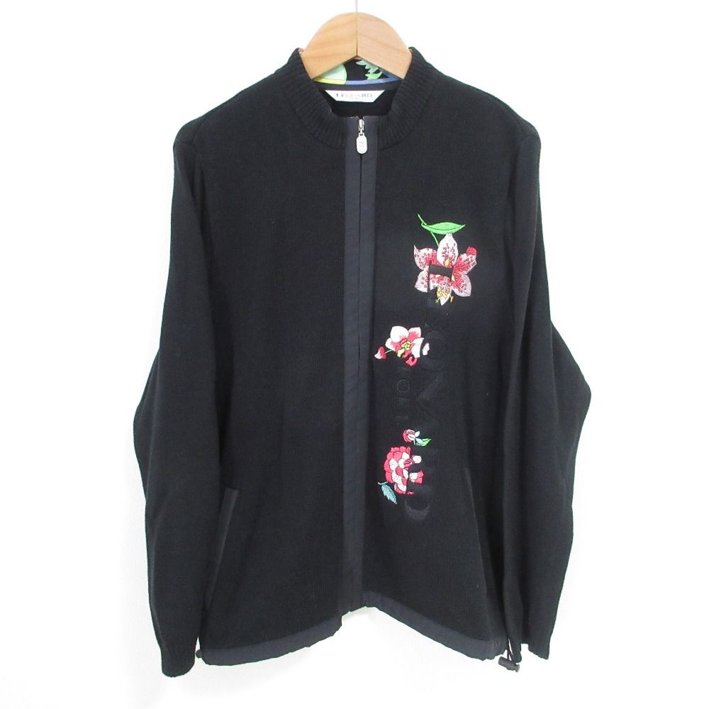 良品 LEONARD SPORT レオナールスポーツ フラワー刺繍 ニットブルゾン