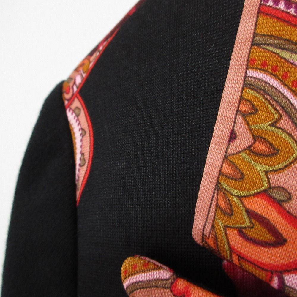 美品 LEONARD レオナール フラワー ペイズリー柄 切り返しテーラード