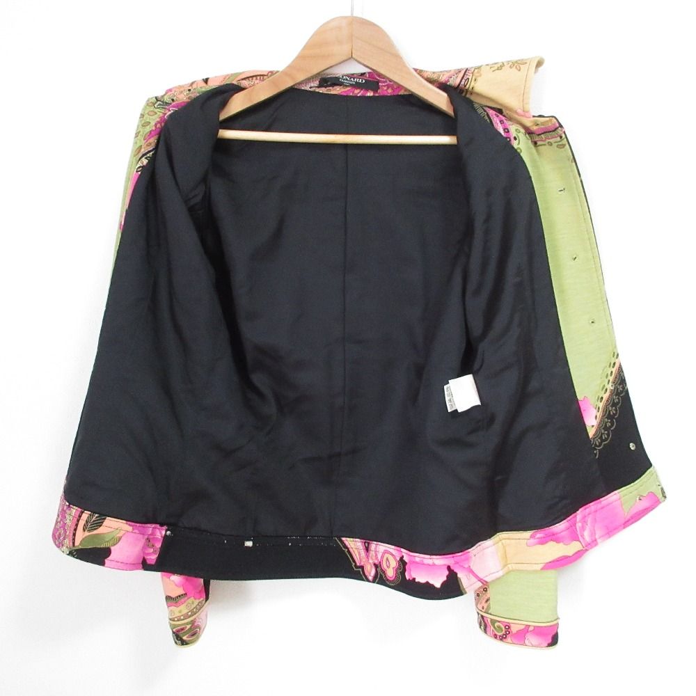 良品 LEONARD レオナールファッション フラワー ペイズリー柄 ウール  