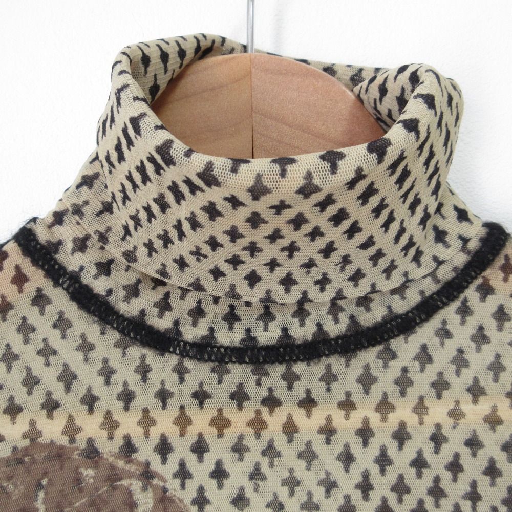 ジャンポールゴルチエ JPG マルチカラー 総柄 ハイネック カットソー ジャンポールゴルチエオムJean Paul GAULTIER HOMME 総柄プリント