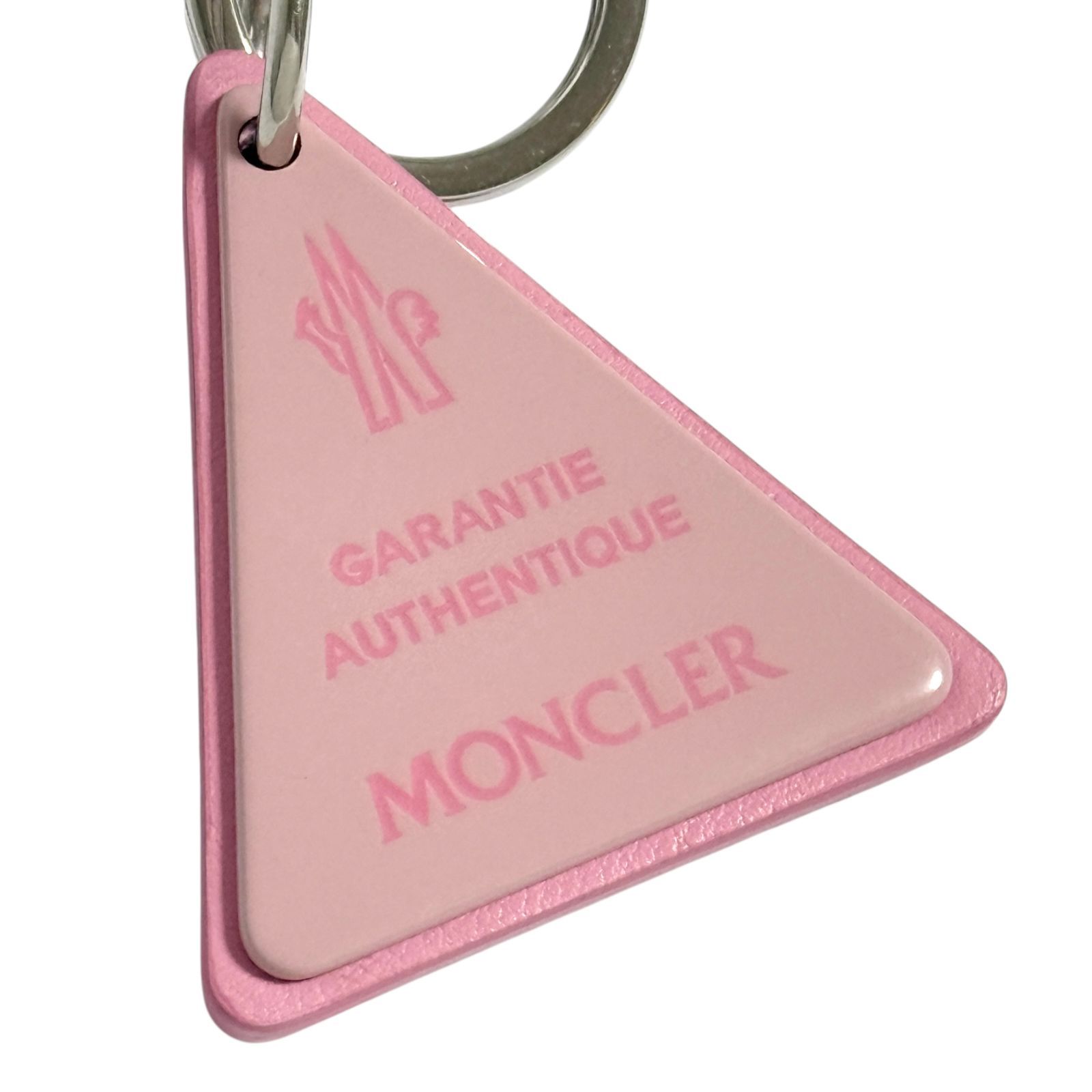 モンクレール レディース キーホルダー キーリング ピンク ロゴ