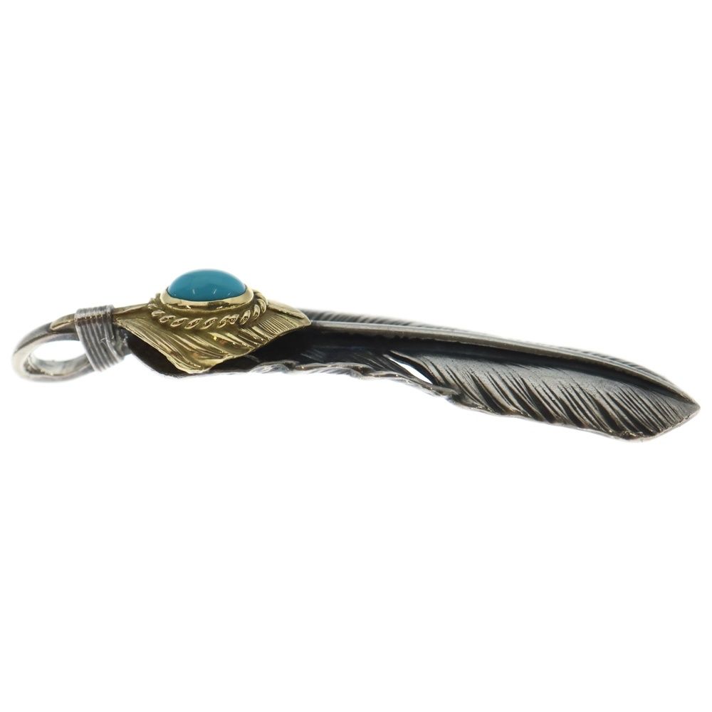 goro's (ゴローズ) 【現行】上金金縄ターコイズ特大フェザー 右向き