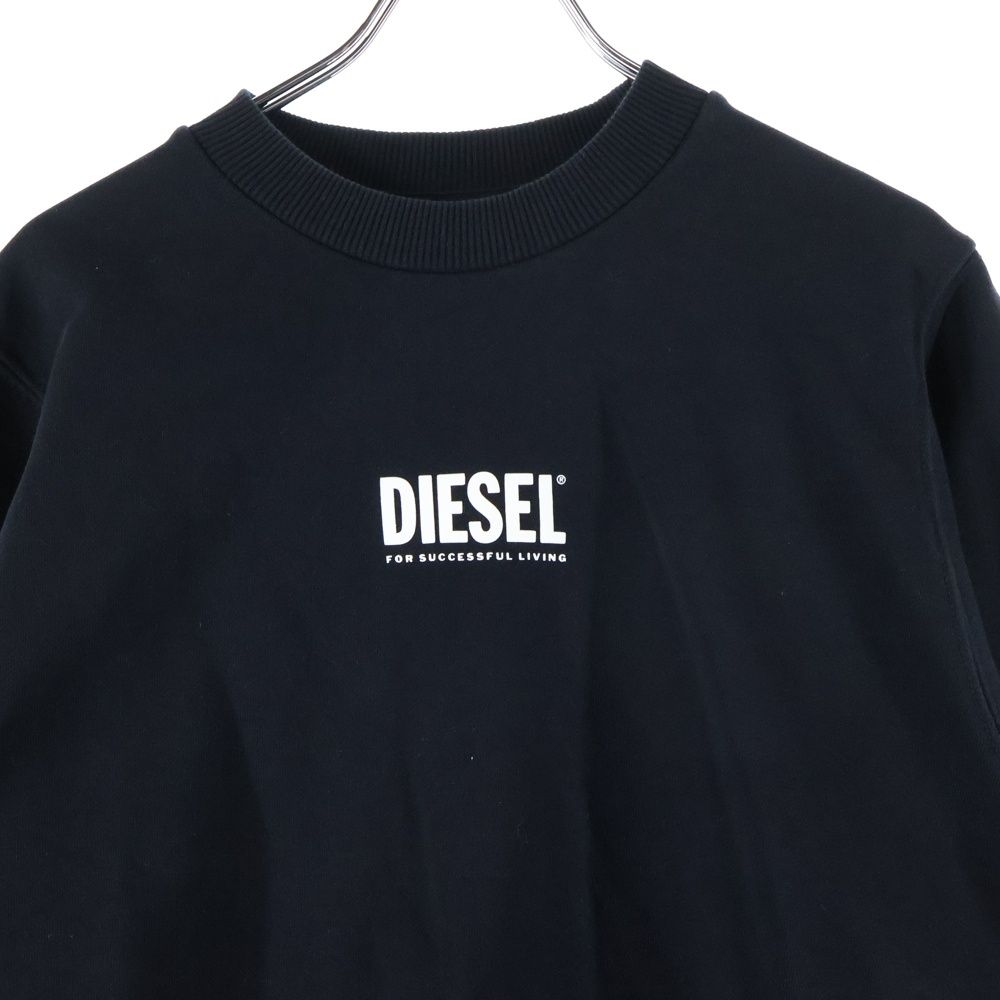 DIESEL (ディーゼル) センターロゴプリント クルーネック 長袖