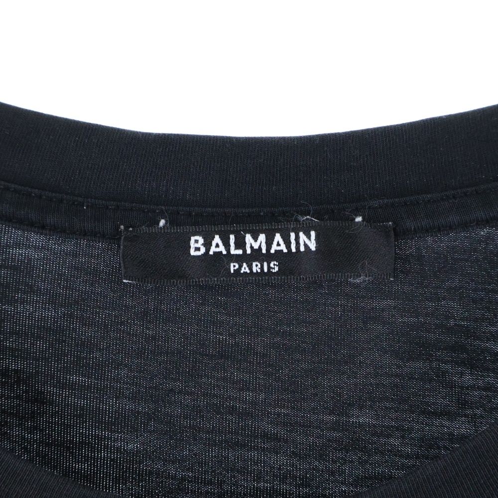 BALMAIN (バルマン) ロゴプリント クルーネック 半袖Tシャツカットソー