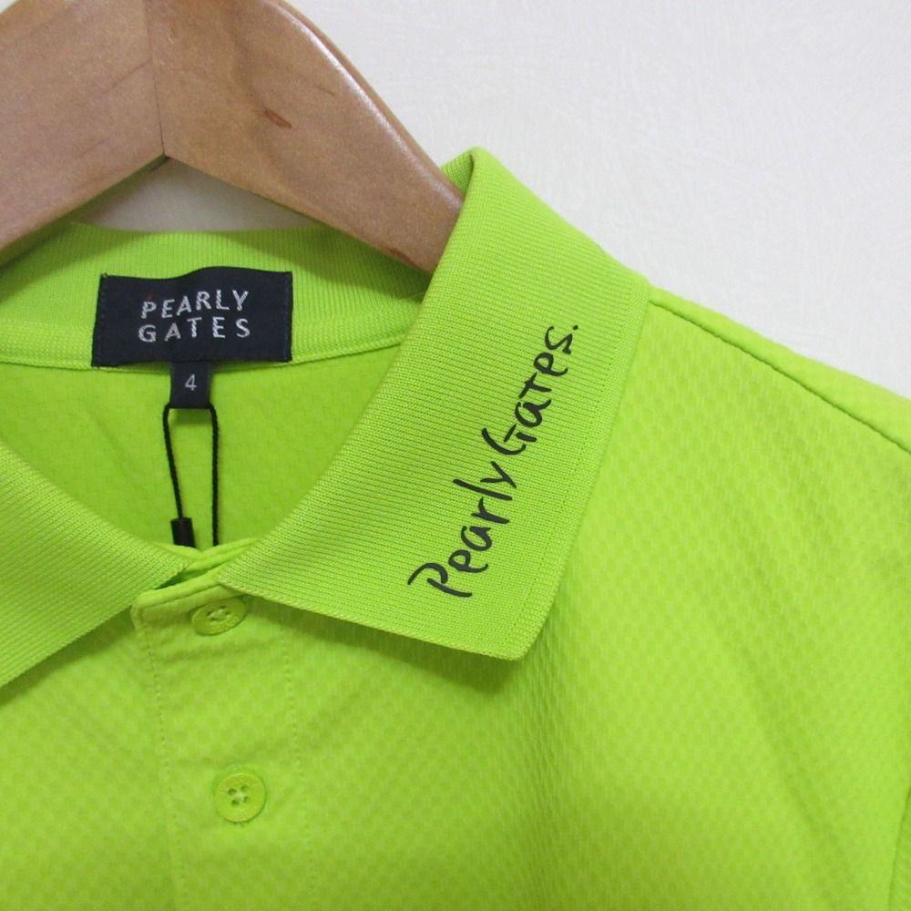 新品未使用！　PEARLY GATES　ポロシャツ サイズ4 　グリーン　M 未使用 25AW PEARLY GATES パーリーゲイツ ゴルフウェア サッカー