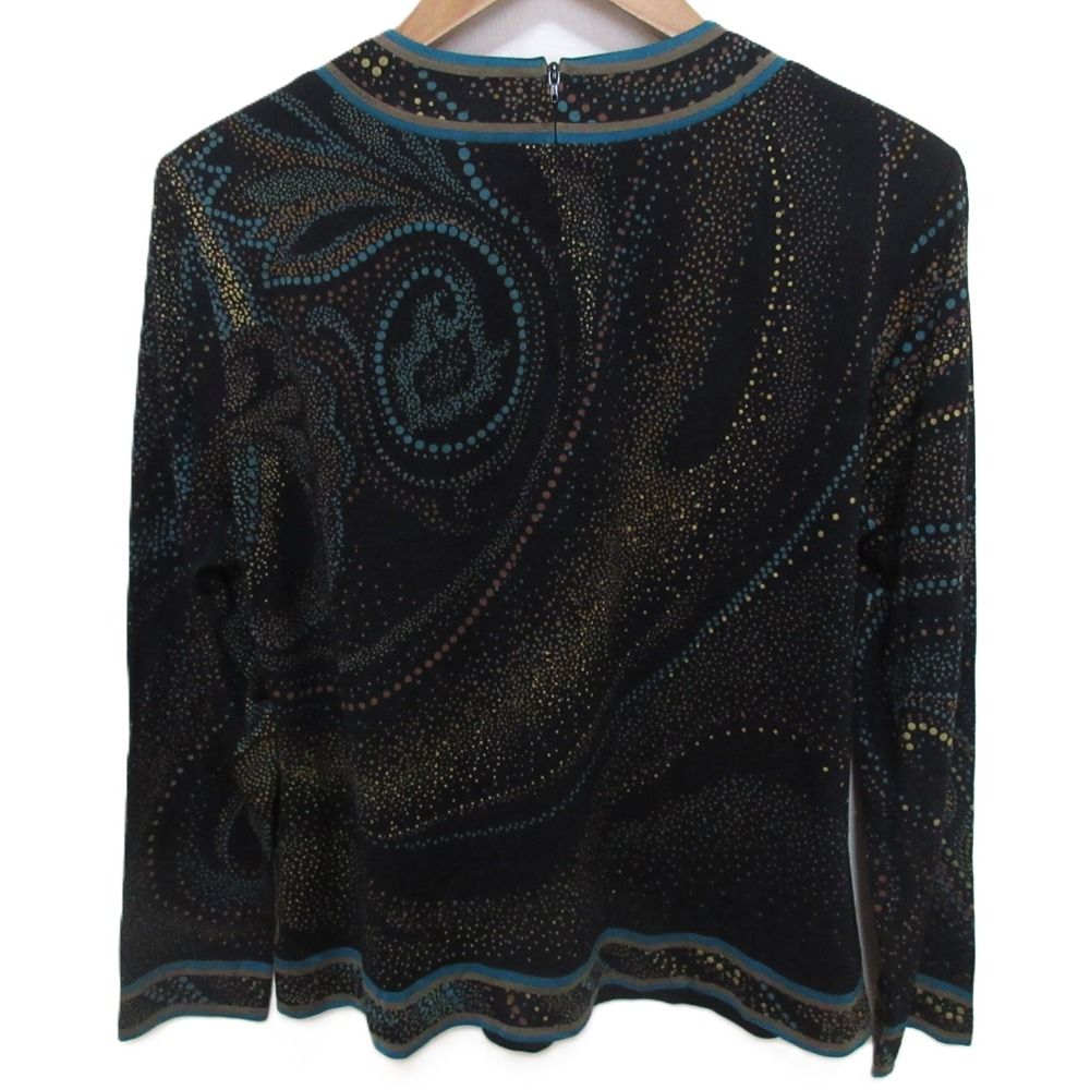 美品 LEONARD レオナール ドットペイズリープリント ウール×シルク