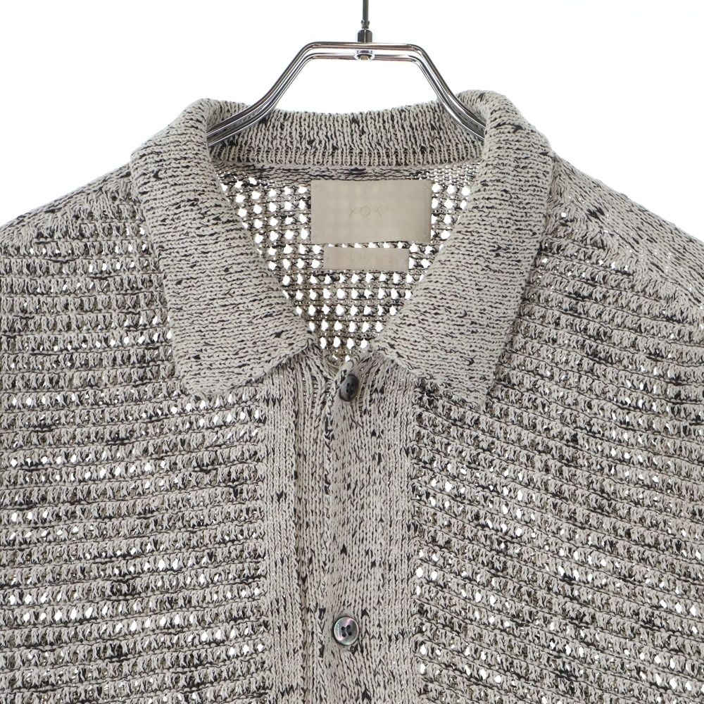 YOKE (ヨーク) 24SS MESH KNITTED BUTTONED CARDIGAN メッシュニット