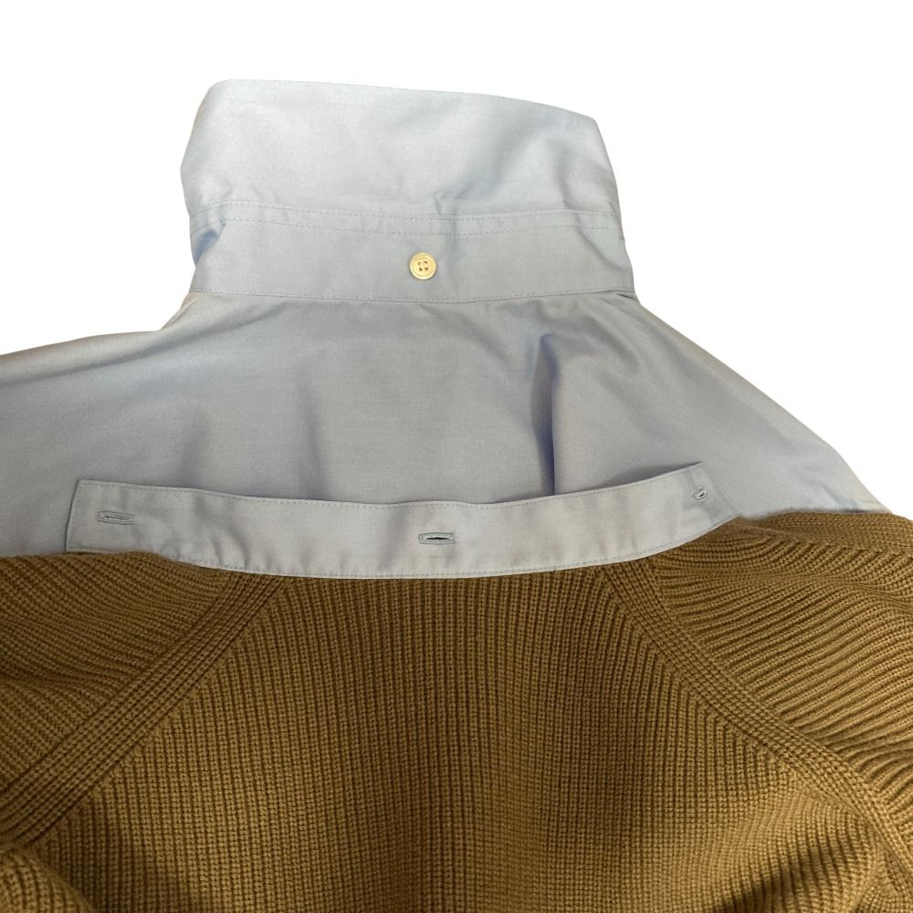 美品 sacai サカイ COTTON POPLIN KNIT DRESS ワンピース 23-06531  