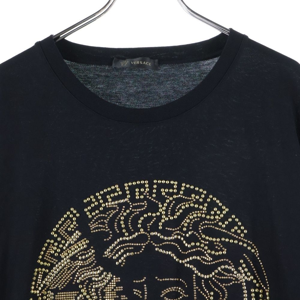 VERSACE (ヴェルサーチ) メデューサロゴ ラインストーン クルーネック