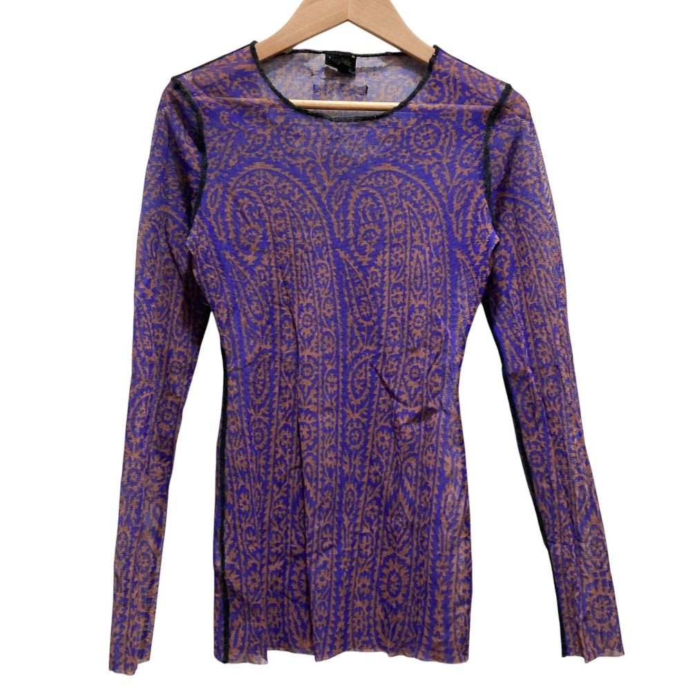 【未使用】ジャンポールゴルチエフェム　ペイズリー風　パワーネット　サイズ40 未使用】ジャンポールゴルチエフェム ペイズリー風 パワーネット サイズ40