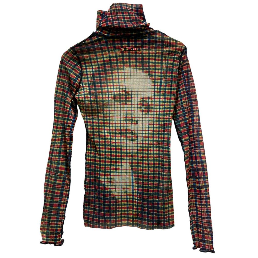 ◾︎希少◾︎ ジャンポールゴルチエ シースルー ロゴプリント 長袖 ハイネック L 良品 Jean Paul Gaultier FEMME ジャンポールゴルチエ フェイス