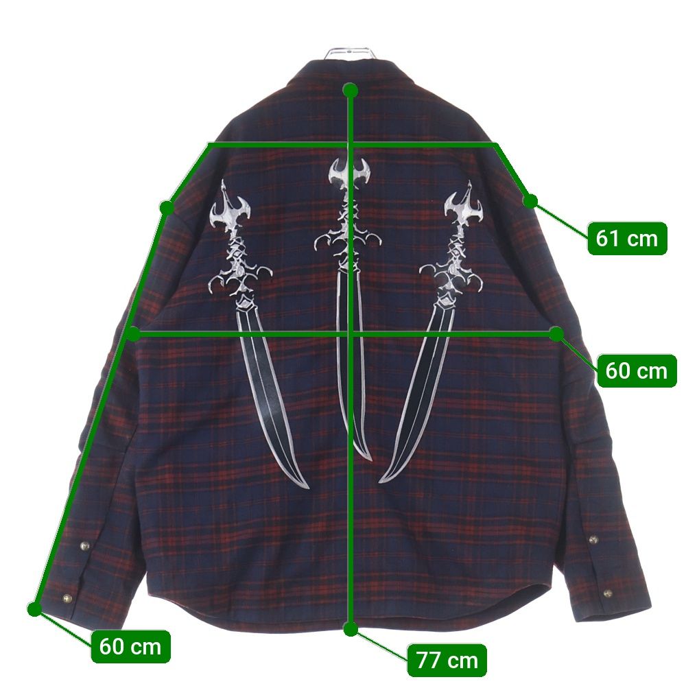 THUG CLUB (サグクラブ) 24AW Arab Sword Flannel Shirt アラブソード