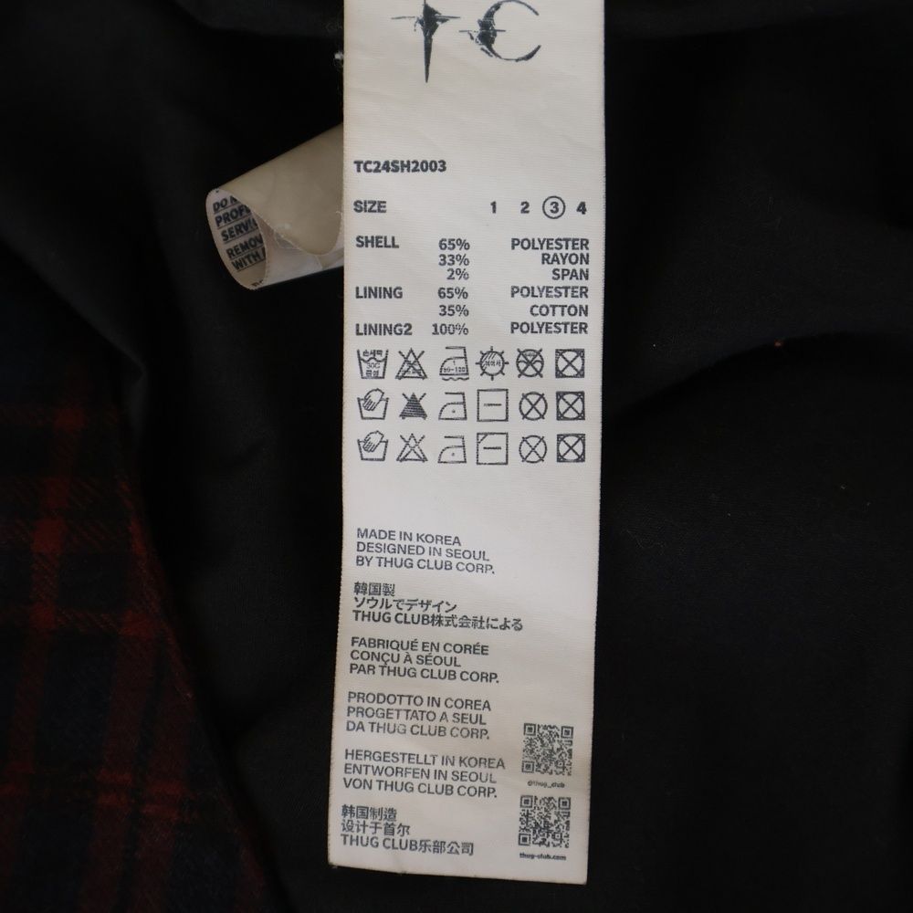 THUG CLUB (サグクラブ) 24AW Arab Sword Flannel Shirt アラブソード