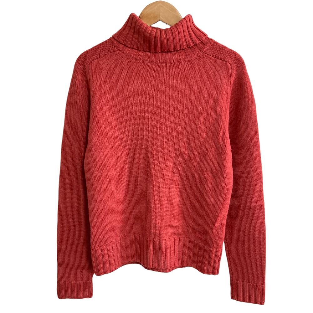 ご購入者様決定꒰BURBERRY꒱BLUE LABEL タートルネック ニット赤 長袖セーター 良品 BURBERRY BLUE LABEL バーバリーブルーレーベル タートルネック