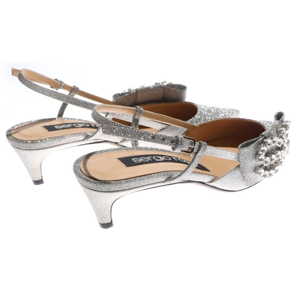 Sergio Rossi (セルジオロッシ) SR ICONA ビジューロゴ ラメグリッター