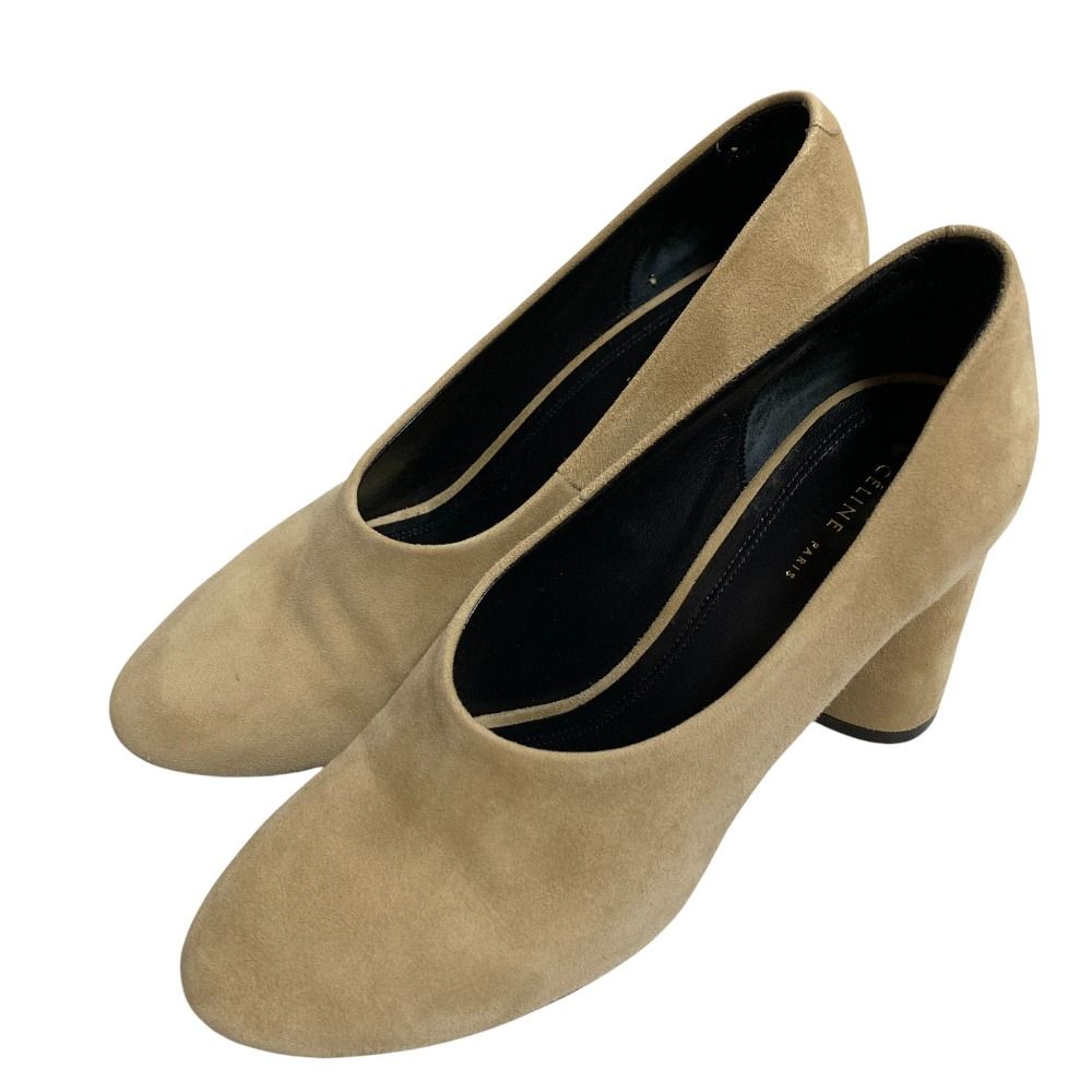 美品 CELINE セリーヌ フィービー期 ラウンドトゥ スウェード ヒール