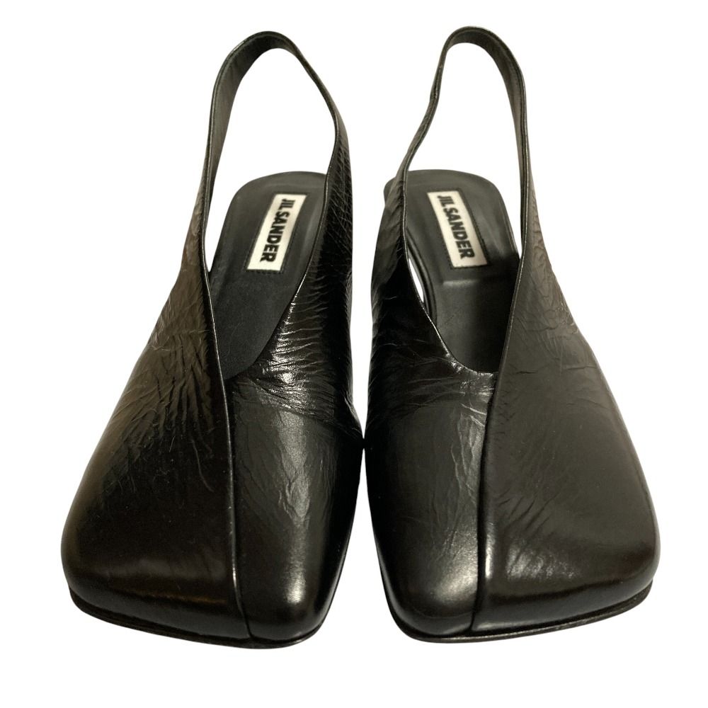 美品 JIL SANDER ジルサンダー スリングバック スクエアトゥ パンプス