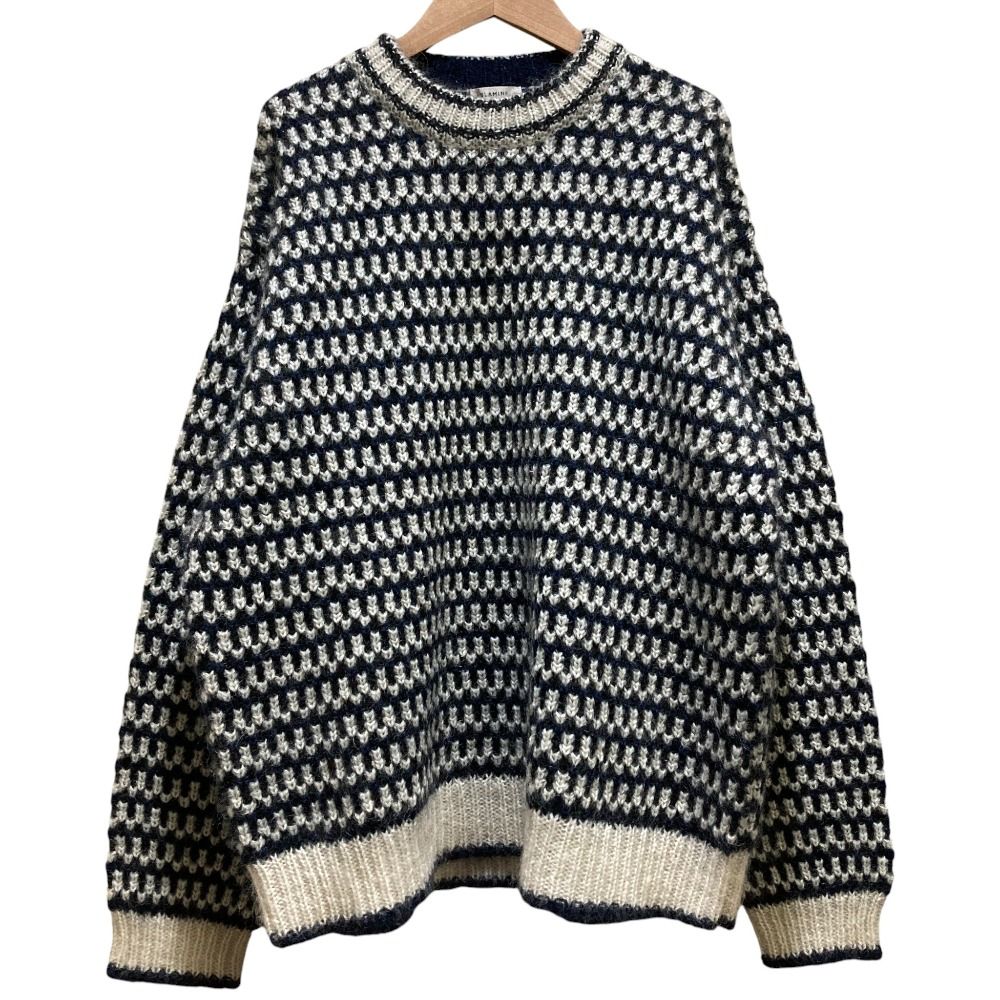 美品 22AW BLAMINK ブラミンク ジャガード3Gロングスリーブニット  
