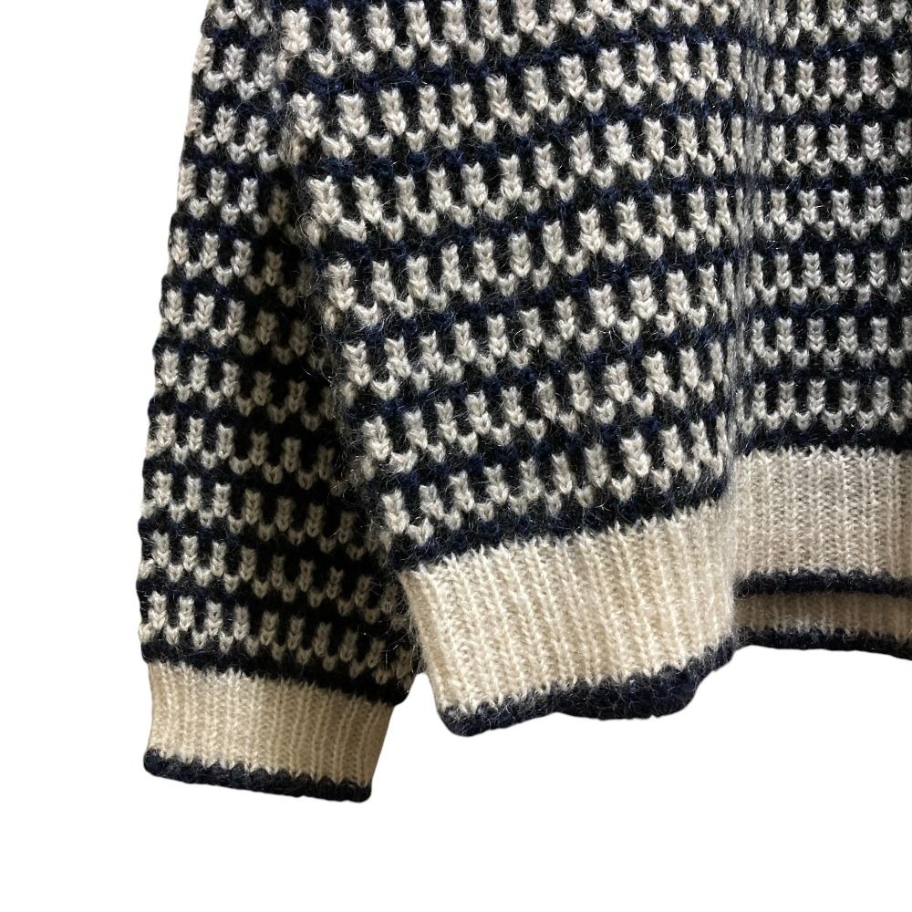 美品 22AW BLAMINK ブラミンク ジャガード3Gロングスリーブニット  