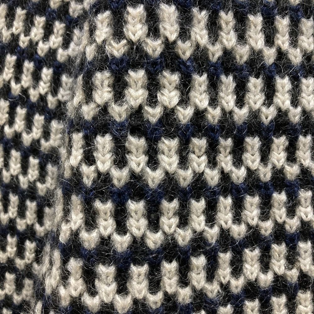 美品 22AW BLAMINK ブラミンク ジャガード3Gロングスリーブニット  