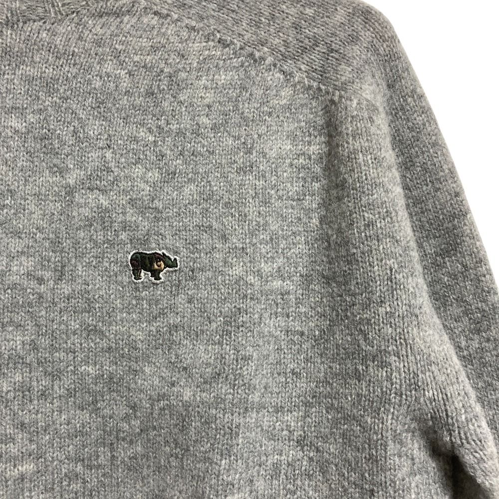 美品 Scye BASICS サイ ベーシック ワンポイント クルーネック ニット セーター サイズ36 グレー レディース 古着 中古 USED
