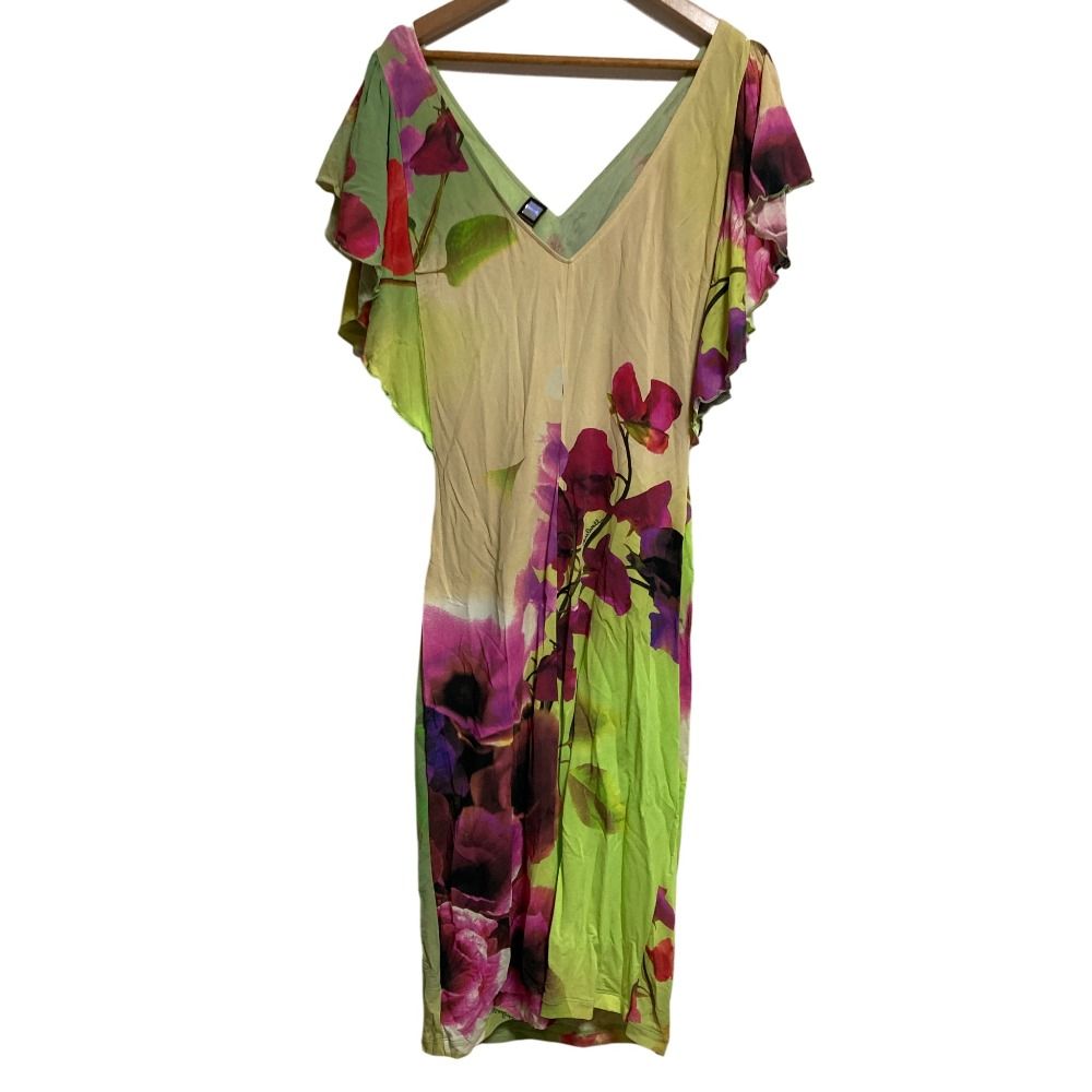 クラス ロベルト カヴァリ ドレス 美品 CLASS roberto cavalli クラス ロベルトカヴァリ フラワー