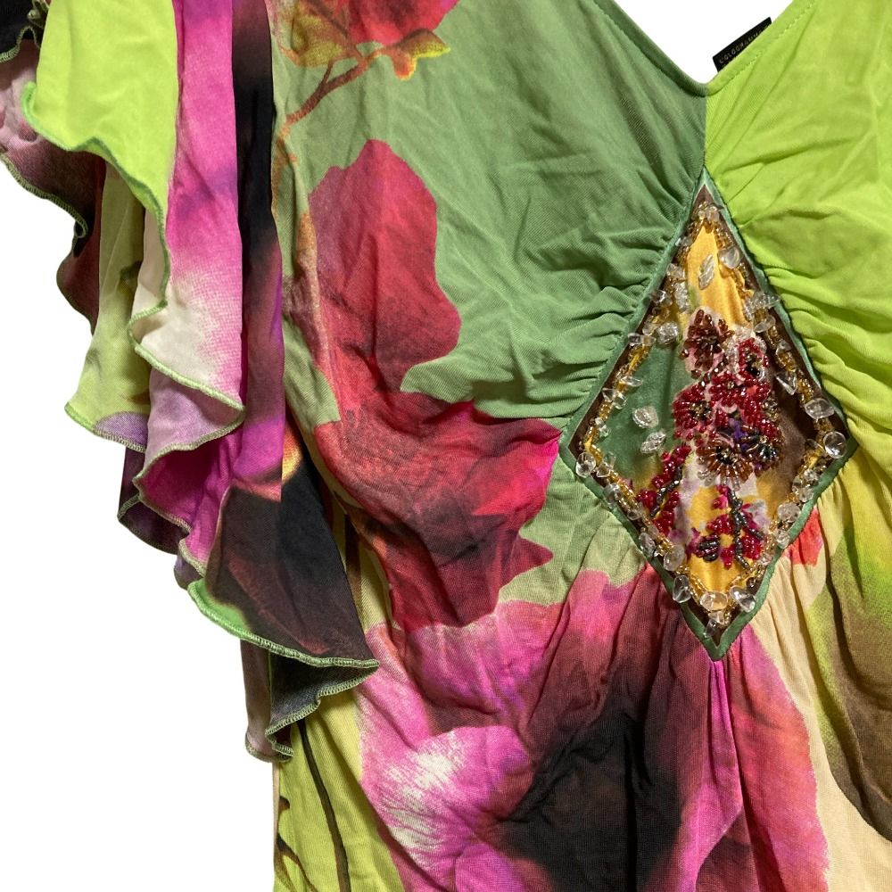 美品 CLASS roberto cavalli クラス ロベルトカヴァリ フラワー