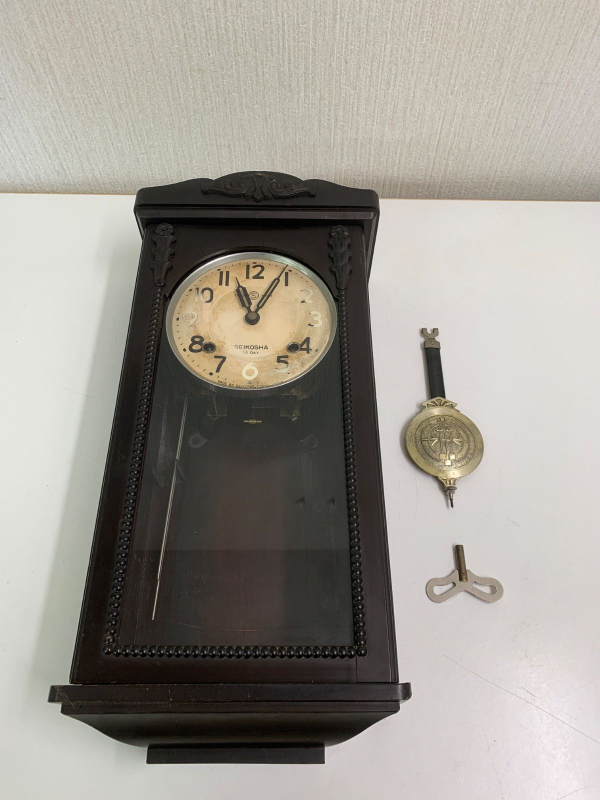 フォロー割対象商品】精工舎 SEIKOSHA 振り子時計 昭和レトロ ゼンマイ