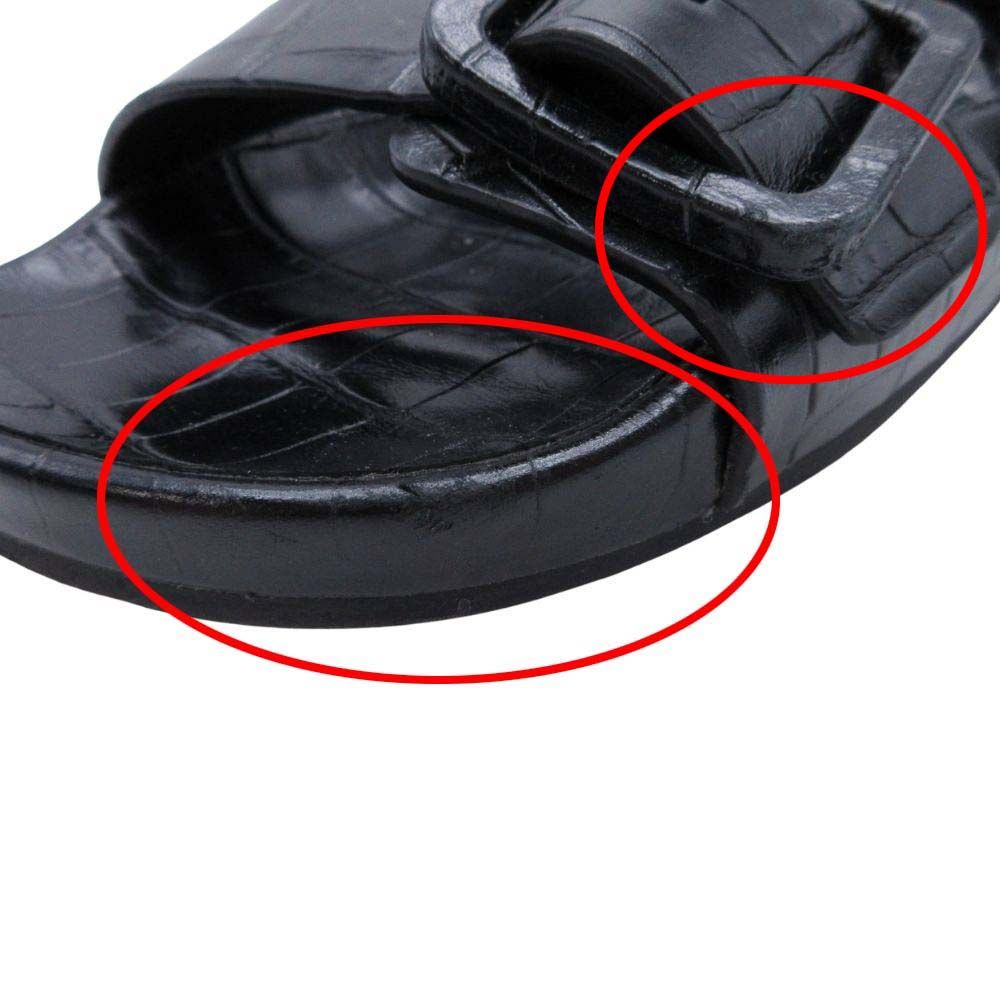 美品 BALENCIAGA バレンシアガ Mallorca マヨルカ クロコ型押し ダブル