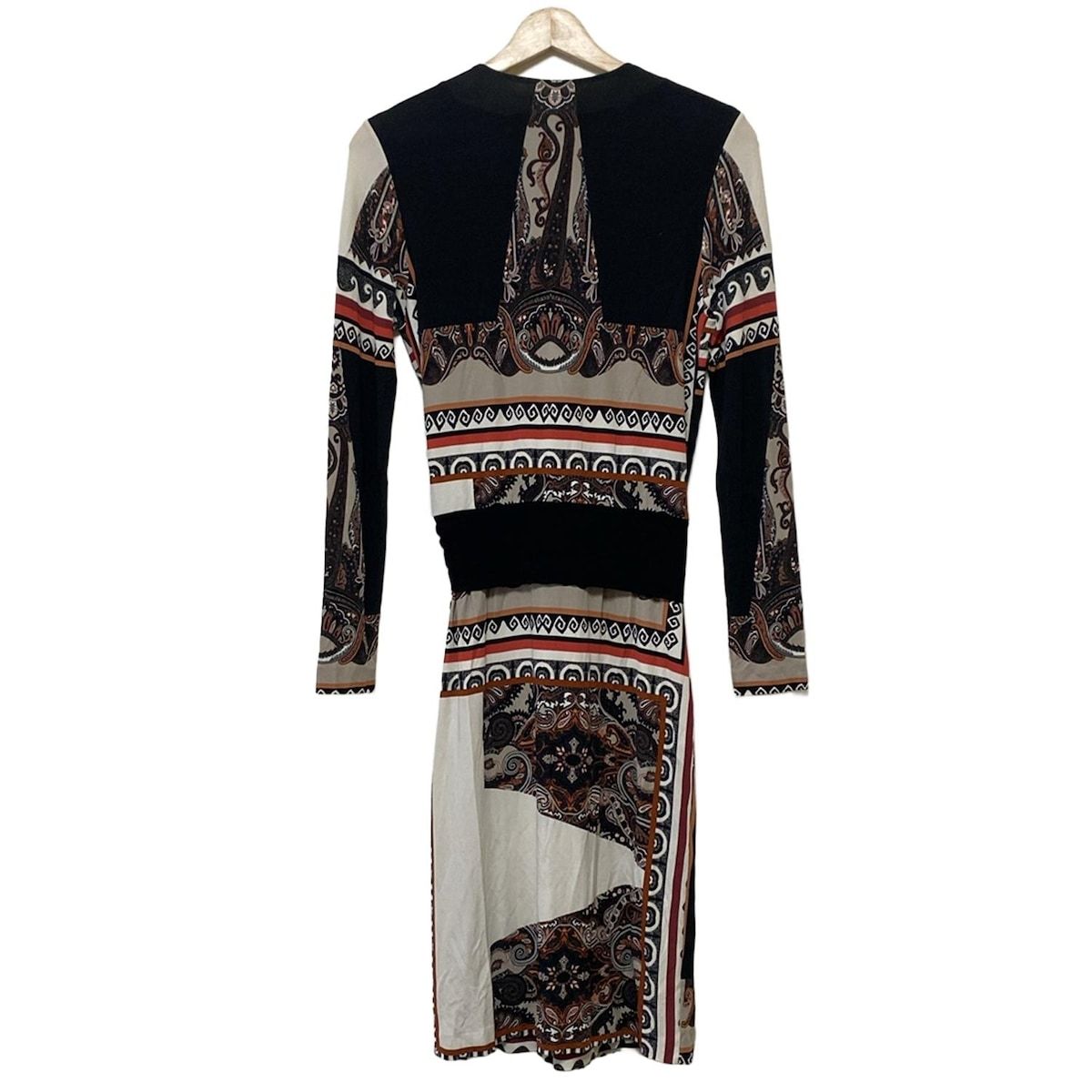 ETRO(エトロ) ワンピース サイズ40 M レディース - 黒×アイボリー