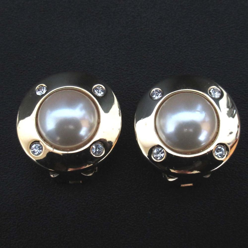 美品 Christian Dior クリスチャンディオール フェイクパール クリップ