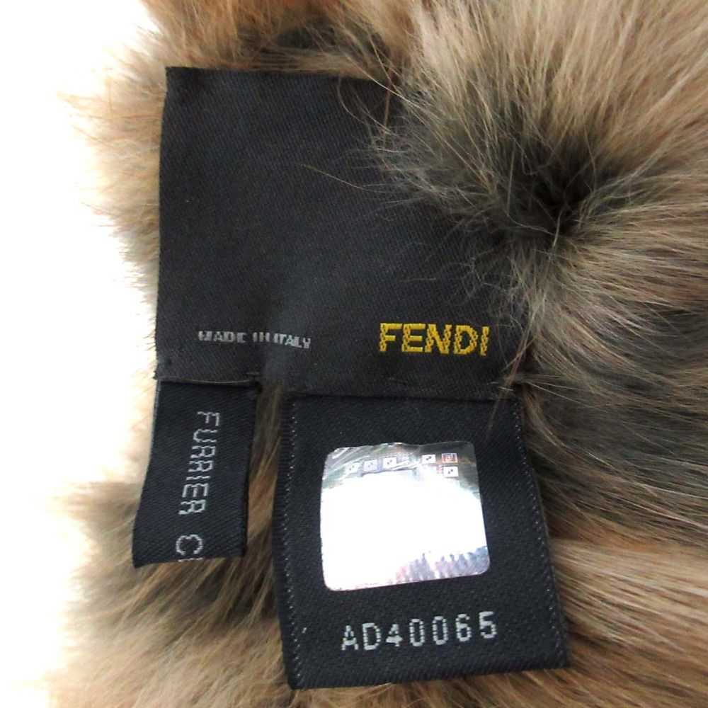FENDI フェンディ ファーマフラー ブラウン 美品 美品 FENDI フェンディ リアルファー マフラー ブラウン系 レディース