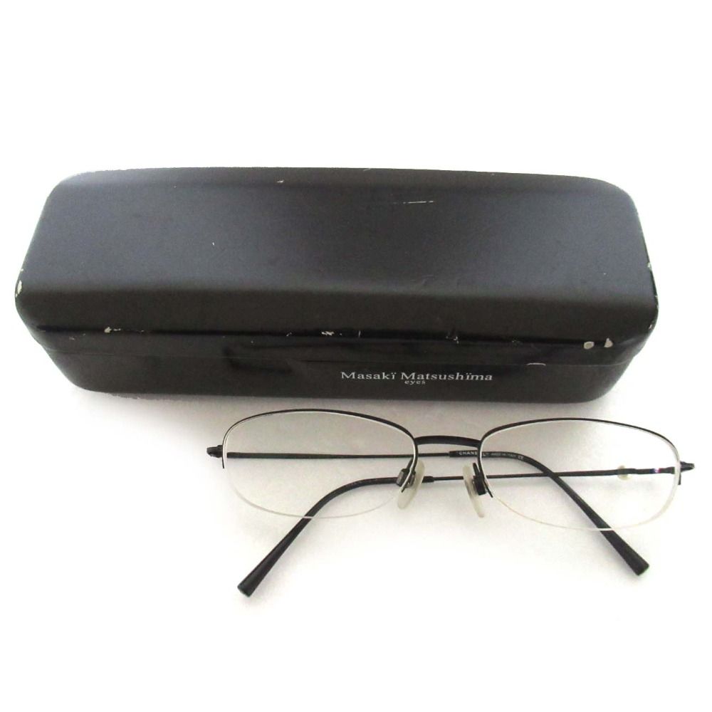 美品 CHANEL シャネル 度あり フェイクパール装飾 メガネ 眼鏡 2048-H