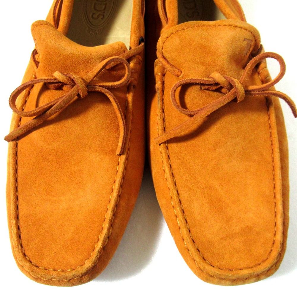✿トッズ　ゴンミーニドライビングシューズ✿forロンハーマン　オレンジ新品未使用 未使用 TOD'S トッズ ゴンミーニ スウェード リボン ドライビング
