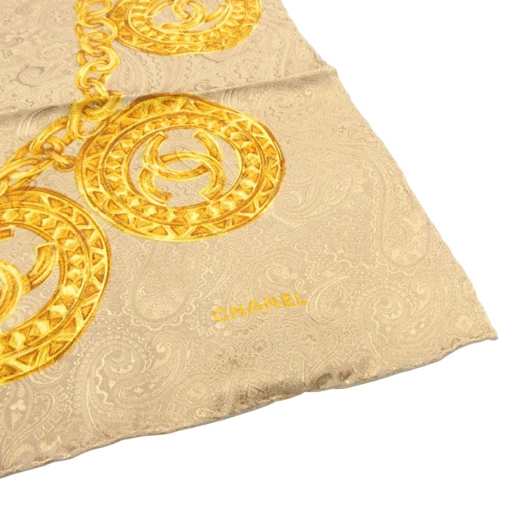 CHANEL ゴールドロゴ ペイズリー柄 ストール CHANEL ゴールドロゴ ペイズリー柄 ストール