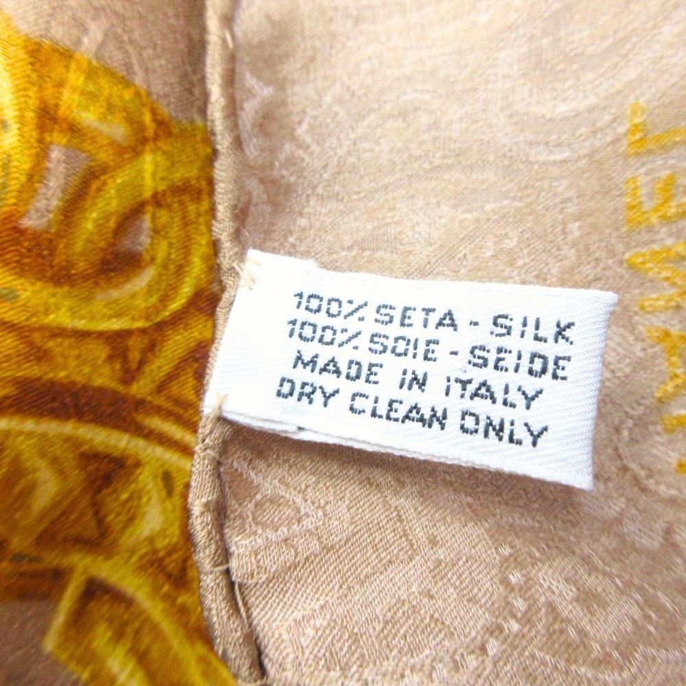 美品 CHANELシャネル スカーフ ストール ペイズリー柄 チェーン柄 ココ