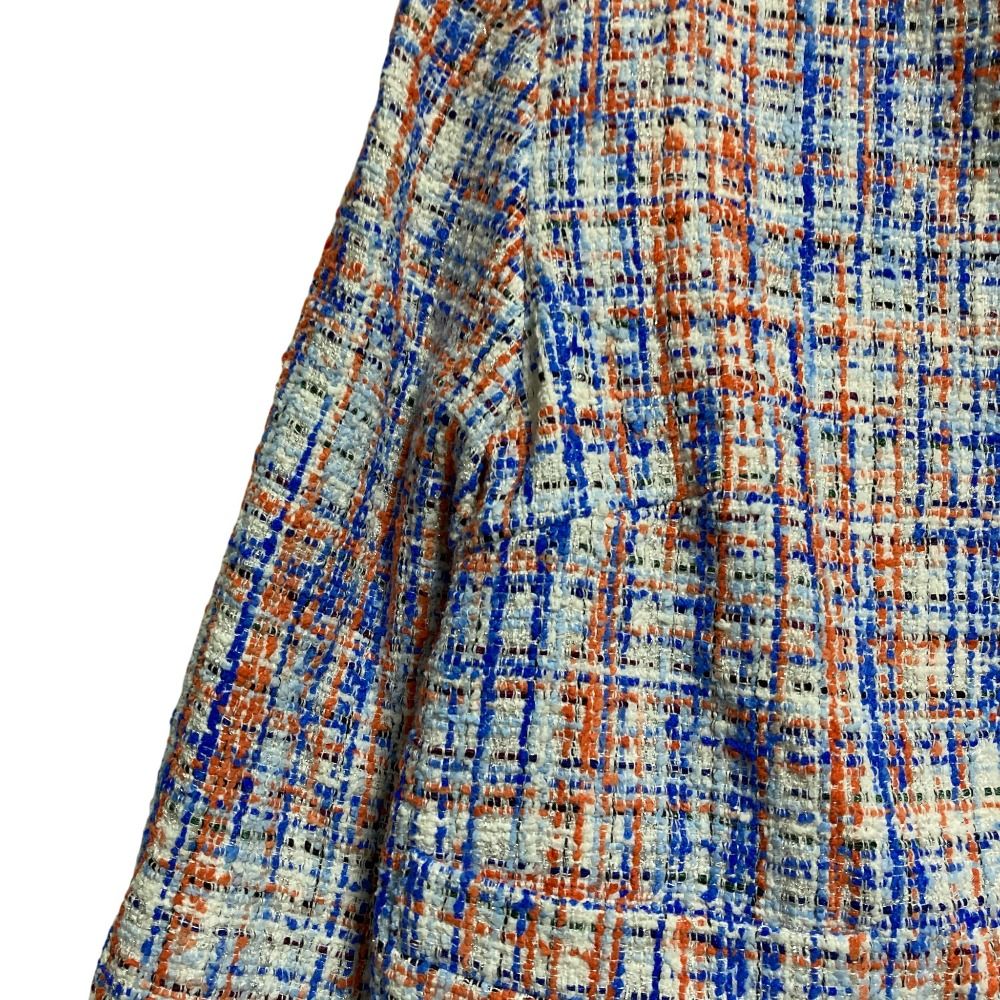 美品 LOUNIE ルーニィ ツイード ノーカラージャケット サイズ38 マルチ