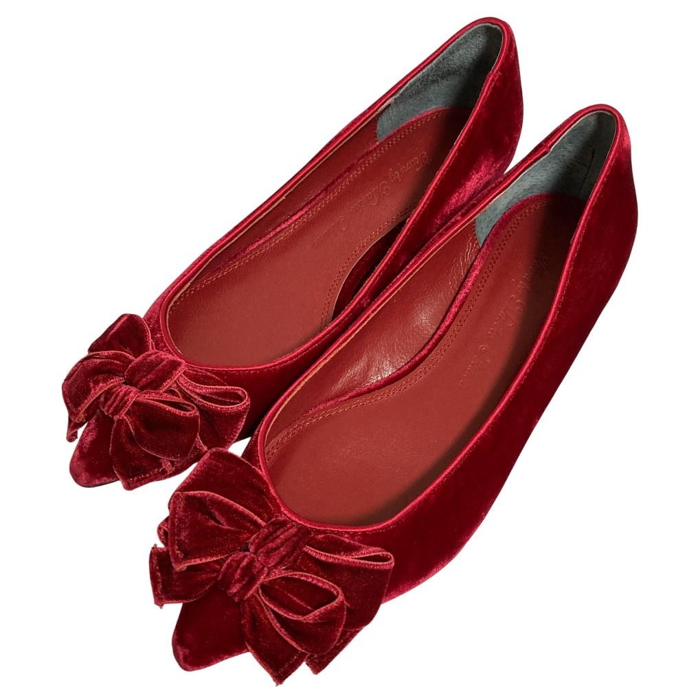 美品 Tsuru by Mariko Oikawa ツルバイマリコオイカワ ベロア パンプス