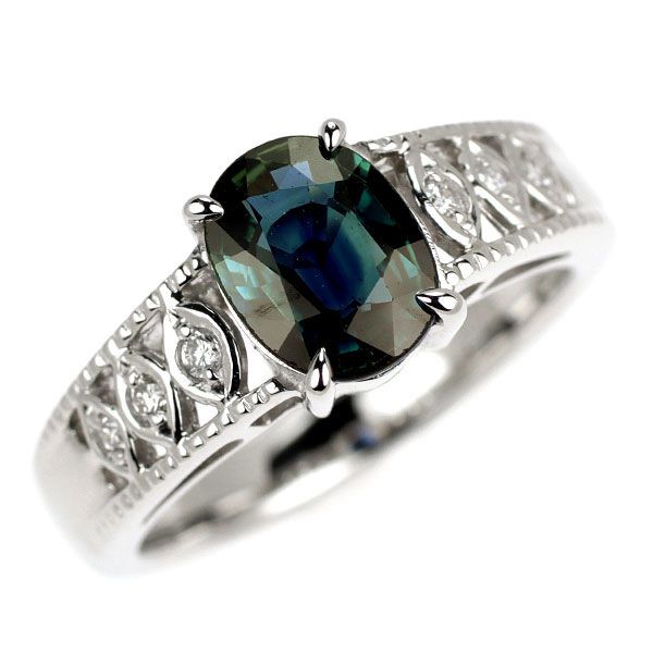 Pt900 サファイア ダイヤモンド リング 1.62ct D0.09ct - メルカリ