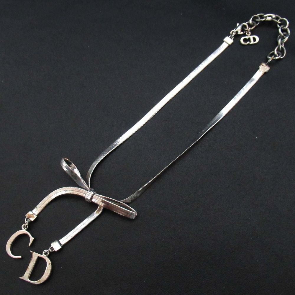 良品 Christian Dior クリスチャンディオール CDロゴ リボン