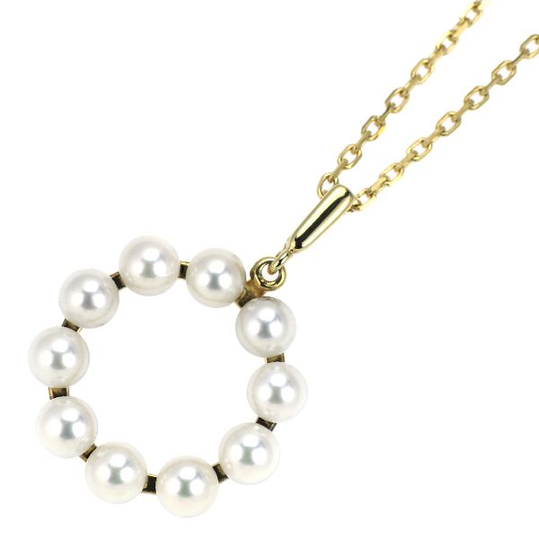 ミキモト K14YG アコヤベビーパール ペンダントネックレス 径約3.5mm