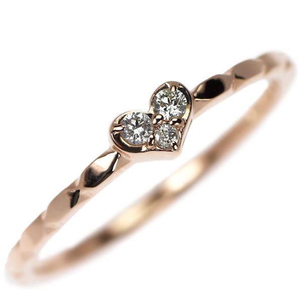 サマンサティアラ　K18PG ダイヤモンド　リング サマンサティアラ K18PG ダイヤモンド リング 0.05ct ハート - メルカリ