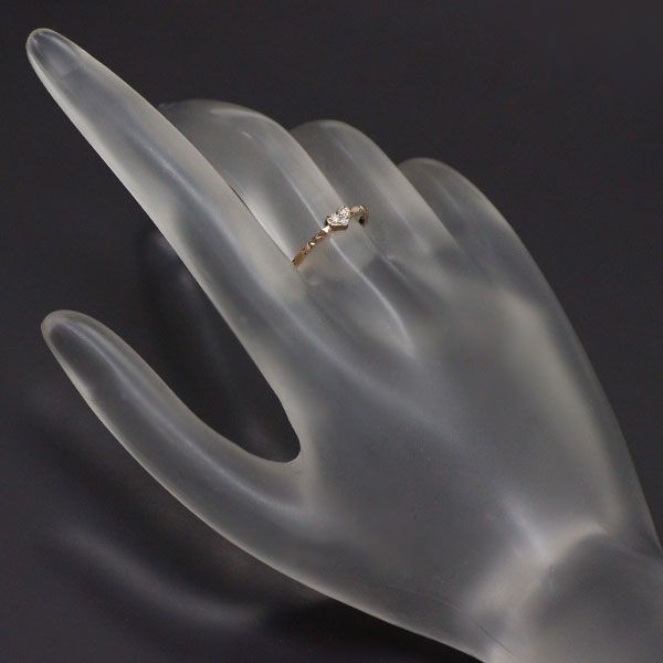 サマンサティアラ K18PG ダイヤモンド リング 0.05ct ハート - メルカリ