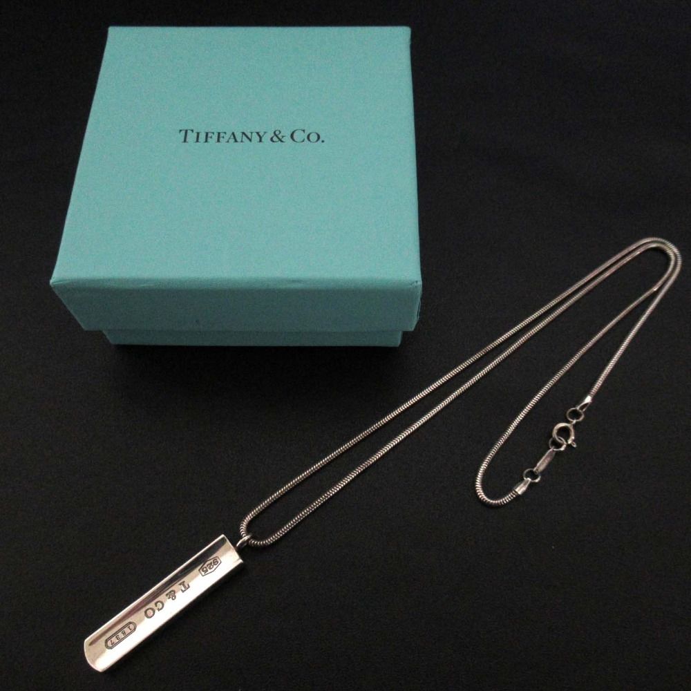 美品 Tiffany&Co ティファニー 1837 ナローバー ネックレス ペンダント
